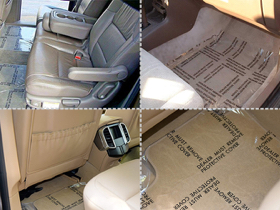 Clear PE film for carpet for car